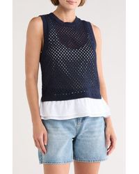 Sanctuary - Perfect Mix Cotton Sweater Vest - Lyst