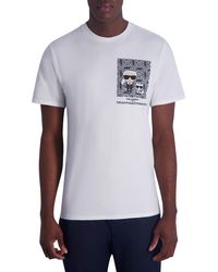 Karl Lagerfeld - Karl & Choupette Logo Cotton Graphic T-shirt - Lyst