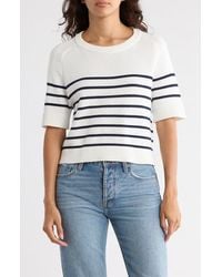 Vigoss - Nautical Stripe Short Sleeve Sweater - Lyst