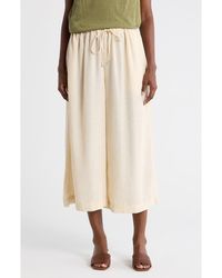 Max Studio - Drawstring Waist Crop Wide Leg Pants - Lyst
