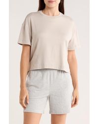 90 Degrees - Super Soft Echo High/Low Boxy Top - Lyst