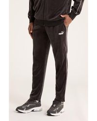 PUMA - Essentials Elevated Velour Track Pants - Lyst