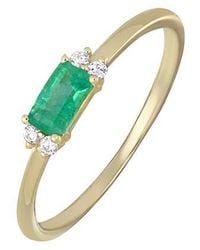 Bony Levy - El Mar Emerald & Diamond Stackable Ring - Lyst