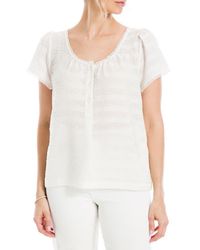 Max Studio - Swiss Dot Button Top - Lyst