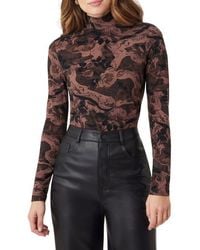 Scotch & Soda - Long Sleeve Mock Neck Top - Lyst