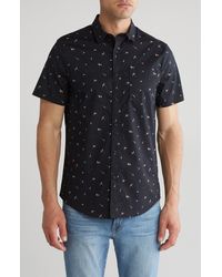 Abound - Print Micro Dobby Poplin Short Sleeve Button-up Shirt - Lyst