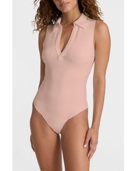 Commando - Sleeveless V-Neck Polo Neoprene Bodysuit - Lyst