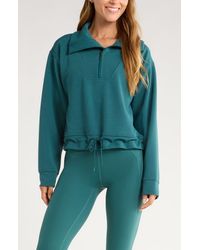 Zella - Kickback Ottoman Half Zip Pullover - Lyst