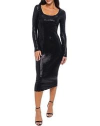 bebe long sleeve sequin dress NWT bebe black sequin mesh long sleeve contrast sexy top dress XS 2 club