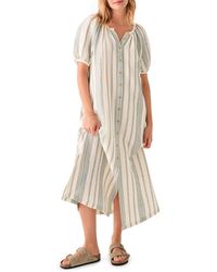 Faherty - Carmel Dream Stripe Organic Cotton Gauze Dress - Lyst