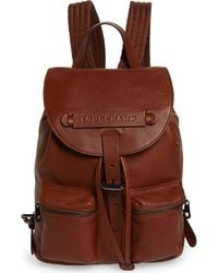 Longchamp - Small 3D Leather Backpack - Lyst