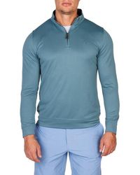 Tailorbyrd - Modal Blend Quarter Zip Polo - Lyst