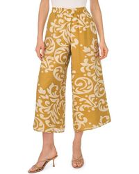 Halogen® - Print Wide Leg Crop Pants - Lyst