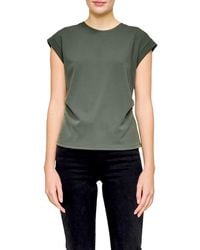 MELLODAY - Side Ruched Crepe Top - Lyst
