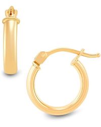 Frankie & Zoe - 14K Tube Huggie Hoop Earrings - Lyst