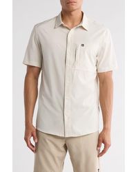 Quiksilver - Beckham Short Sleeve Button-Up Shirt - Lyst