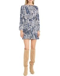 The Good Journey - Long Sleeve Print Minidress - Lyst