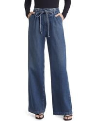 AG Jeans - Deven High Waist Drawstring Wide Leg Nonstretch Jeans - Lyst