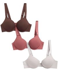 Danskin - Assorted 3-Pack Rib Microfiber Bras - Lyst