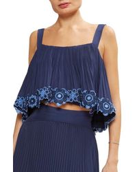 Ramy Brook - Elizabeth Floral Lace Appliqué Top - Lyst