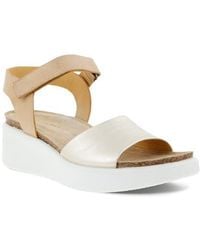 Ecco - Corksphere Flowt Wedge Cork Sandal - Lyst