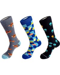 Unsimply Stitched - 3-Pack Assorted Graphic Crew Socks - Lyst