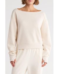 X By Gottex - Off The Shoulder Fleece Sweatshirt - Lyst