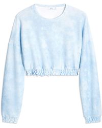 Onia Brushed Back Terry Crew Neck Sweatshirt In Airy Blue At Nordstrom Rack