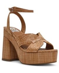 Dolce Vita - Waylan Raffia Platform Ankle Strap Sandal - Lyst