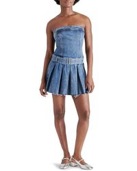 Steve Madden - Rowe Strapless Denim Minidress - Lyst