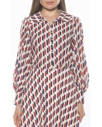 Alexia Admor - Rah Covered Button-Down Top - Lyst
