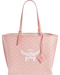 MCM - Himmel Lauretos Coated Canvas Shopper Bag - Lyst