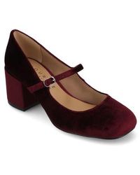 Journee Collection - Mary Jane Faux Leather Pumps - Lyst