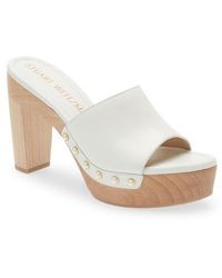 Stuart Weitzman - Imitation Pearl Clog 85 Sandal - Lyst