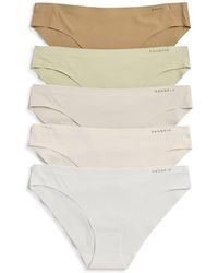 Danskin - Assorted 5-Pack Ribbed Microfiber Hipster Briefs - Lyst