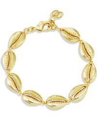 Savvy Cie Jewels - 18k Gold Plate Cowrie Shell Bracelet - Lyst