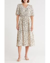 Melrose and Market - Ruffle Yoke Midi Dress - Lyst