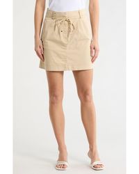 BOSS - Varachute Belted Stretch Cotton Miniskirt - Lyst