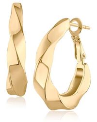 Jardin - Twisted Oval Hoop Earrings - Lyst