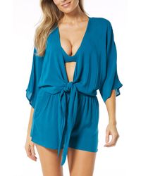 Vince Camuto - Convertible Tie Cover-up Romper - Lyst