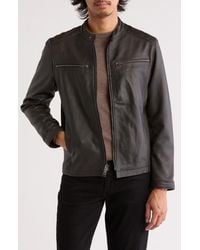 Frye - Cafe Racer Leather Jacket - Lyst