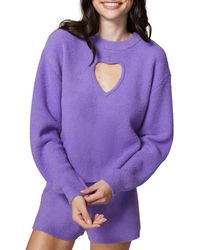 Florence By Mills - Cloud Heart Cutout Bouclé Sweater - Lyst