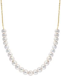 Effy - 14k Yellow Gold Freshwater Pearl Frontal Necklace - Lyst
