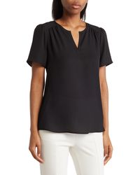 Pleione - Updated Notch Neck High-low Tunic Top - Lyst