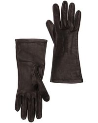 Burberry Silk-lined Lambskin Gloves - Black