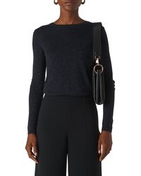 whistles maia sparkle wrap dress