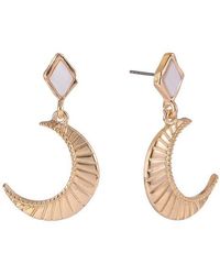 Rachel Roy - Mother-Of-Pearl Crescent Moon Drop Earrings - Lyst