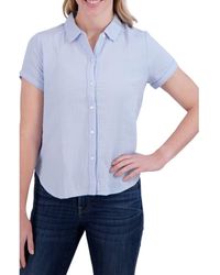 Lucky Brand - Short Sleeve Cotton Gauze Button-Up Shirt - Lyst