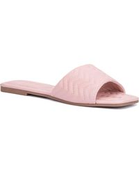 Olivia Miller - Sundae Chevron Slide Sandal - Lyst