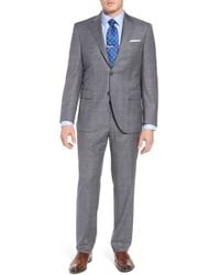 Peter Millar Classic Fit Windowpane Suit - Gray